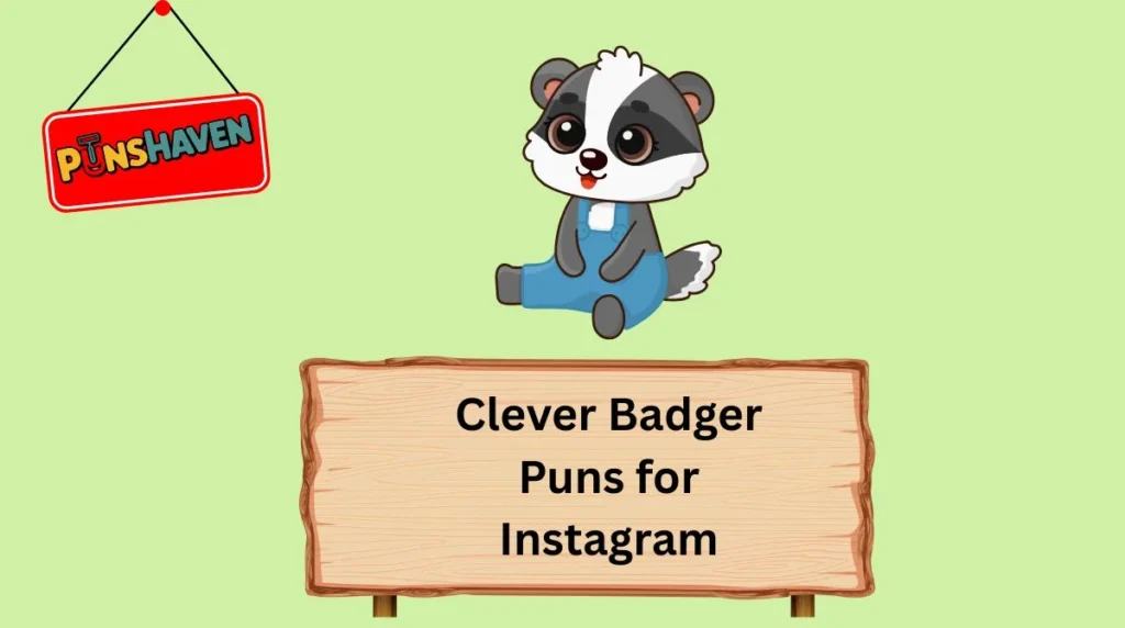 Clever Badger Puns for Instagram