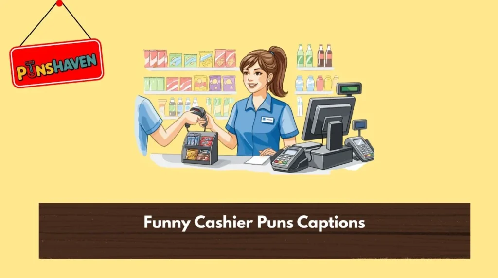 Funny Cashier Puns Captions