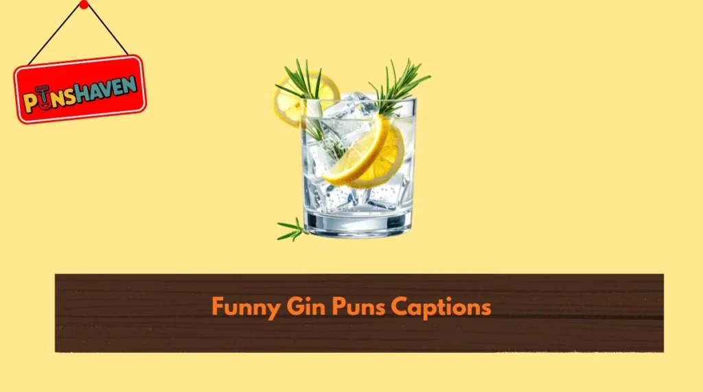 Funny Gin Puns Captions